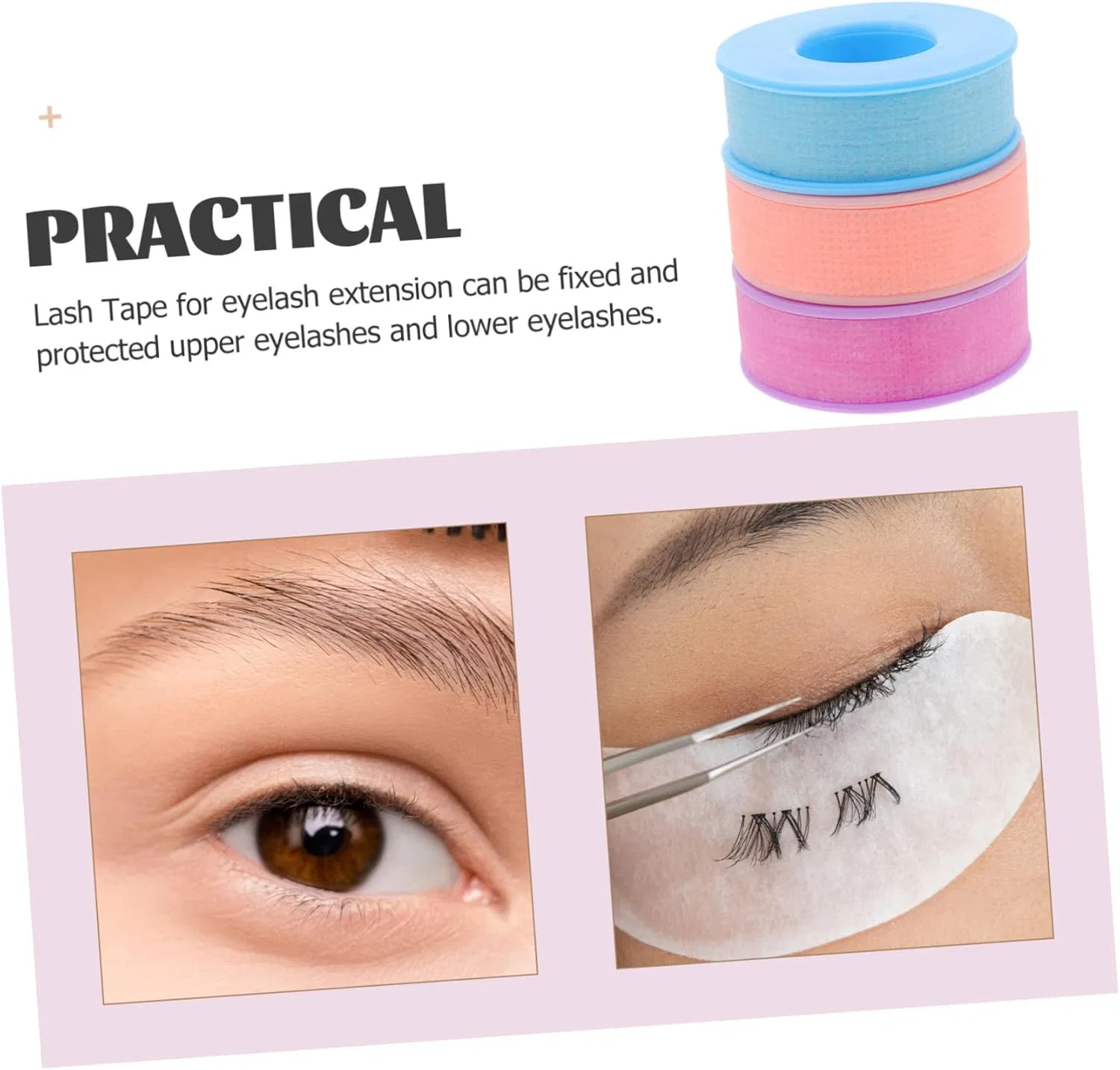 Пенка для умывания KAILIKETIY — Гель- 3 Volume No Silicone Gel Eyelash Tape , 3 рулона, разноцветный, 43 г — фото 4