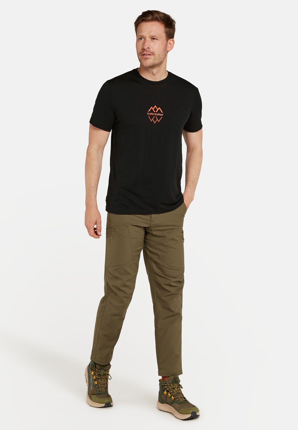 

Футболка с принтом MERINO 150 LIGHT WEIGHT TECH LITE GRAPHIC Icebreaker, черный