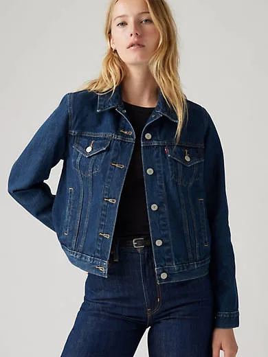 

Оригинальная куртка дальнобойщика Levi's, цвет Clean Dark Authentic - Dark Wash