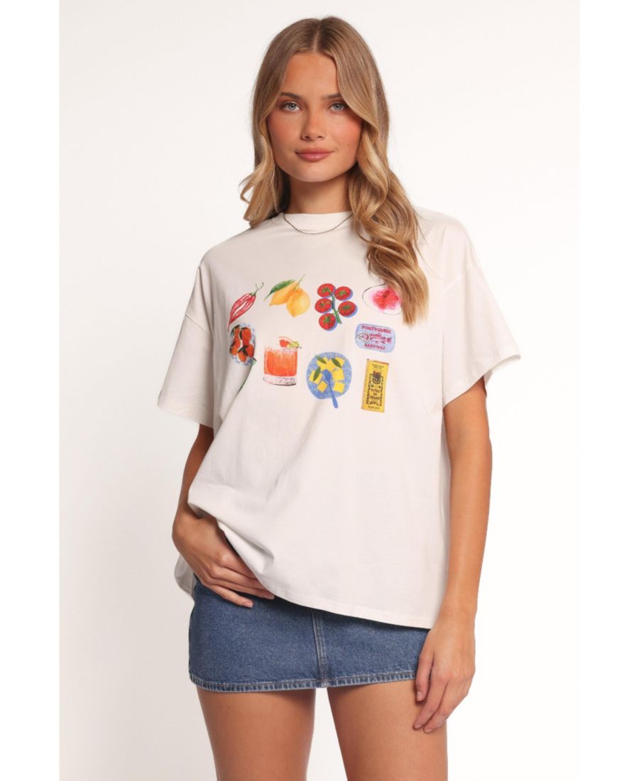 

Женская футболка Alda Tee - белая, размер XL Petal and Pup, White