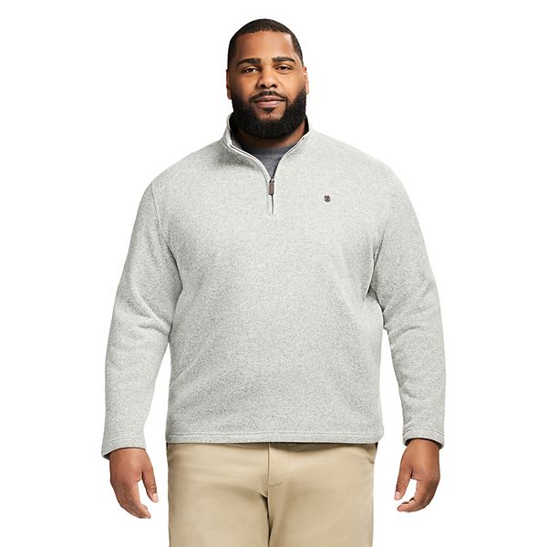 

Свитер флисовый с четвертью молнии Big & Tall Izod, Light Grey Heather