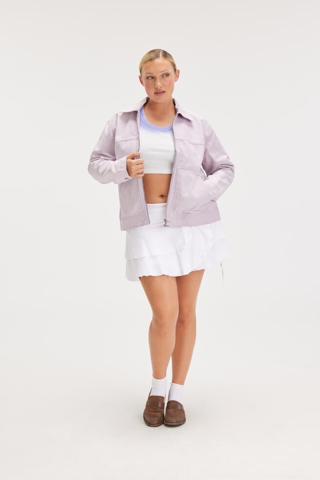 

Оксфордская куртка с двусторонней молнией Monki, фиолетовый
