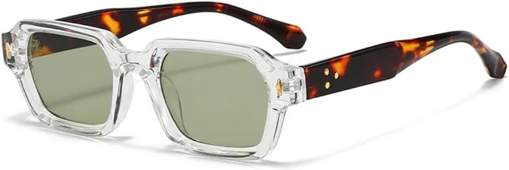 

Солнцезащитные очки с защитой UV400 | Маленькая оправа Rivet, цветные линзы | для женщин и мужчин, для занятий спортом на открытом воздухе и вождения DSVIGF, Clear Green