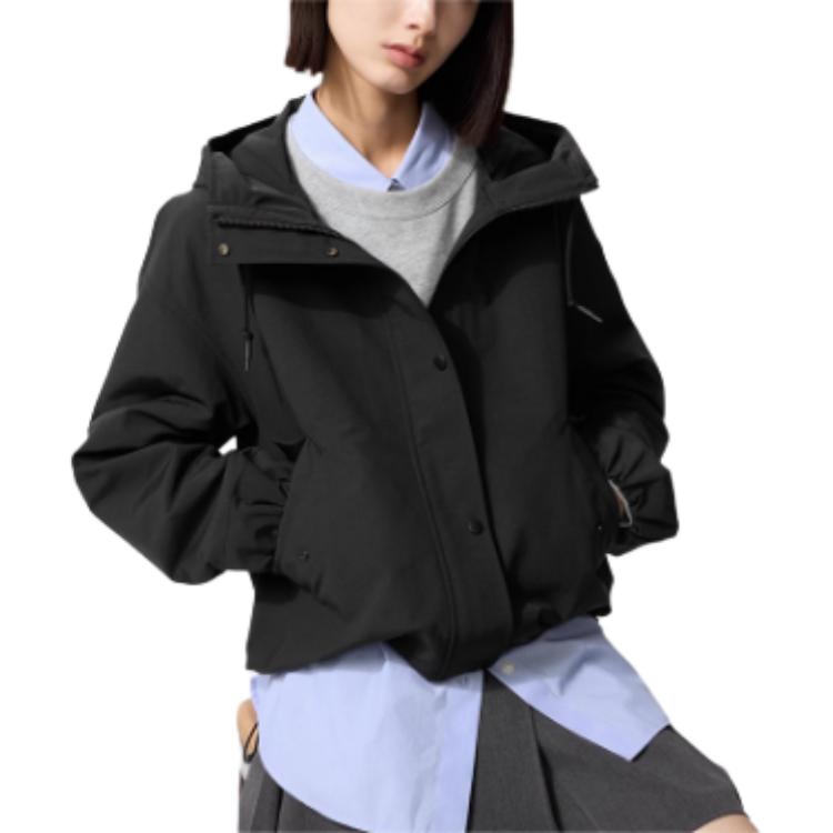 

Короткое пальто женское UNIQLO, черный