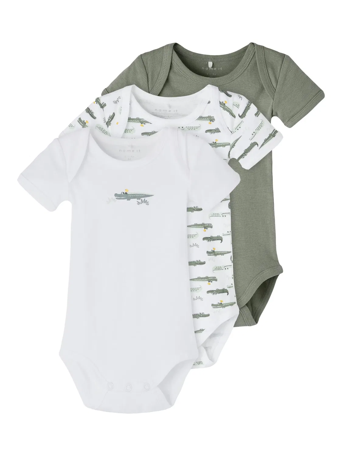 Боди с коротким рукавом 3шт Name it, agave green
