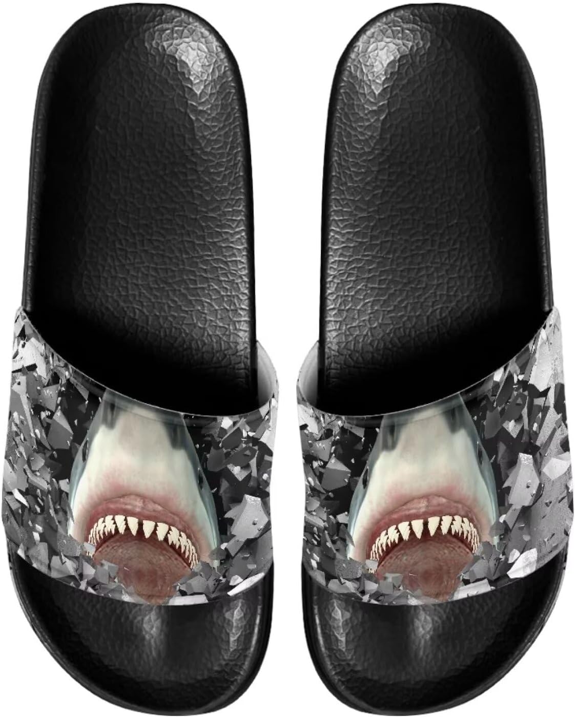 

Мужские шлепанцы сандалии Стильные летние тапочки Повседневные пляжные шлепанцы Нескользящие тапочки для ванной Pugasmiru, Shark Pattern