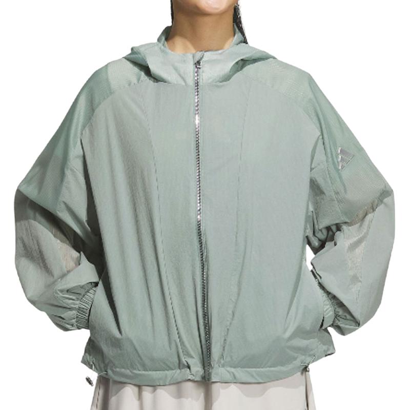 Adidas Современная технологичная тканая куртка, Dusty Green/Metallic Silver — фото 3