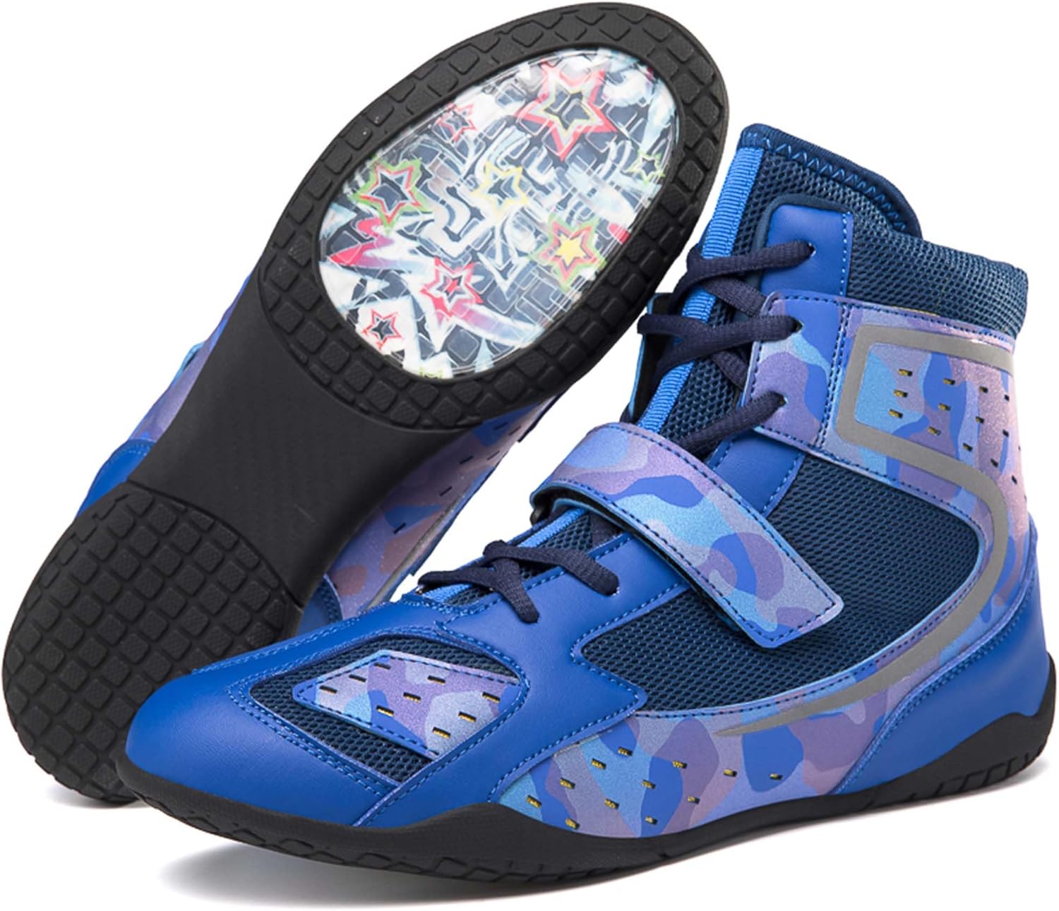 

Легкие дышащие боксерские кроссовки Non-Slip Pro для борьбы, синие боксерские туфли Mekuk