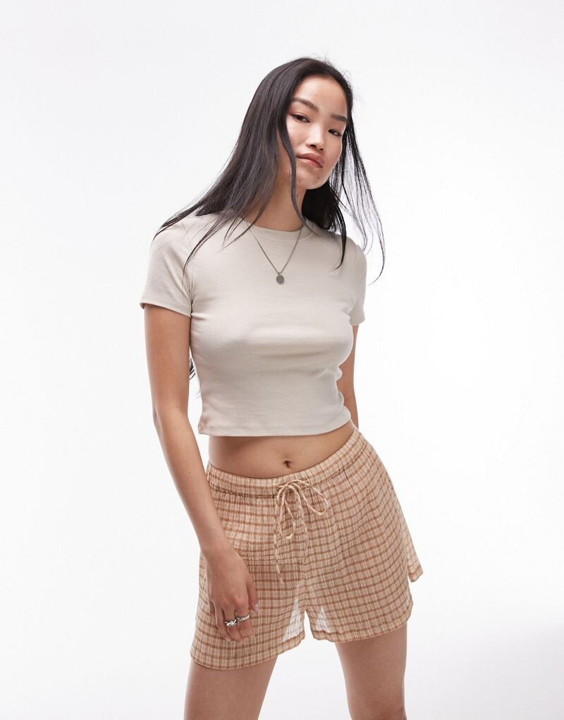 

Повседневная футболка Topshop с камнем