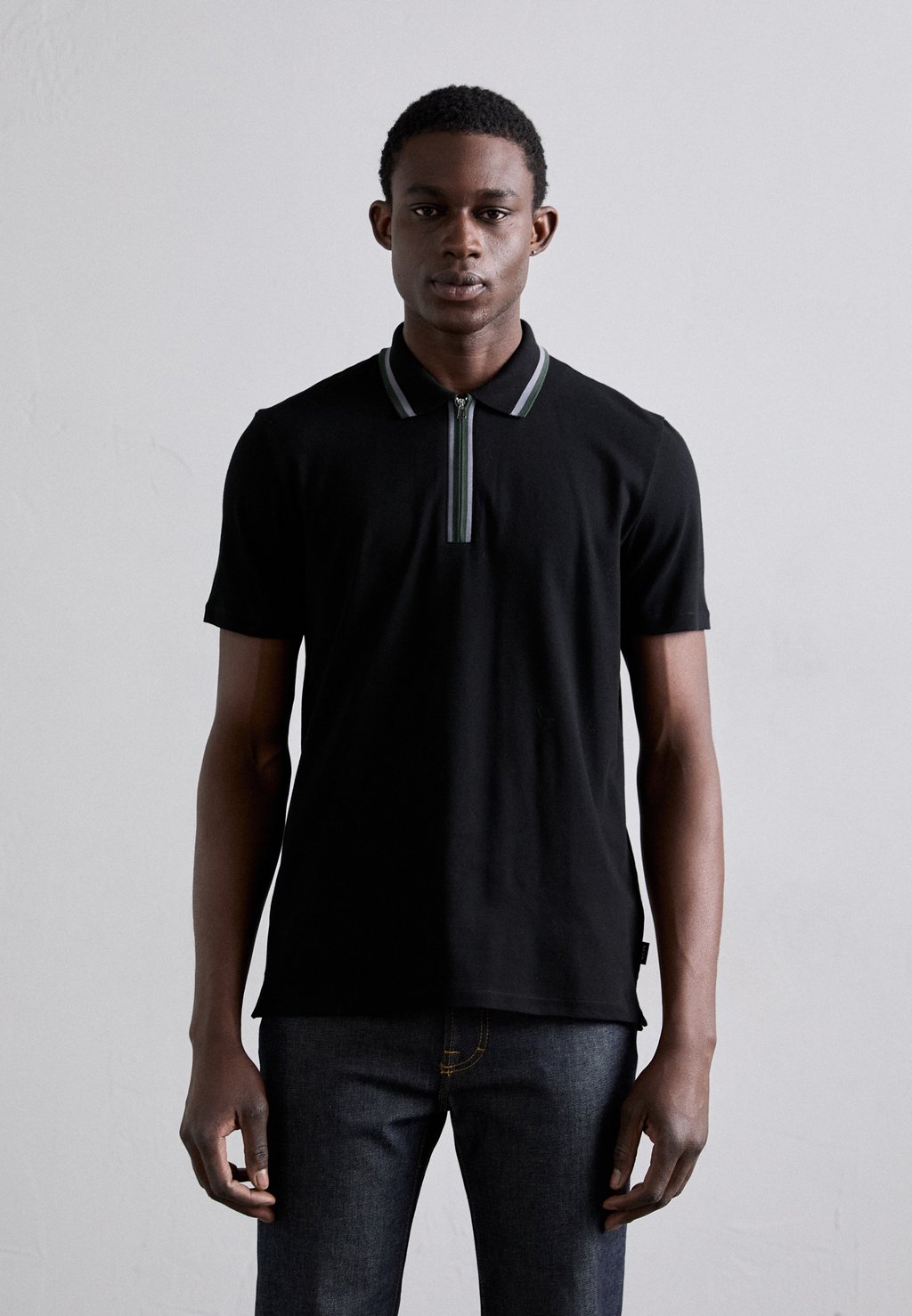 

Поло HALF ZIP PS Paul Smith, черный