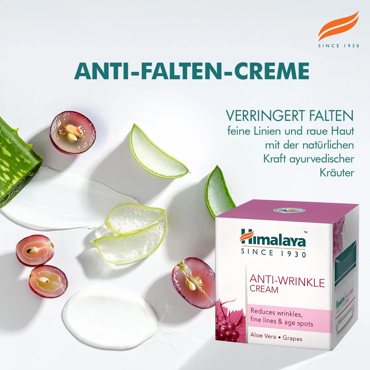 Крем для лица Himalaya — Против морщин с алоэ вера и виноградом от Herbals — фото 4