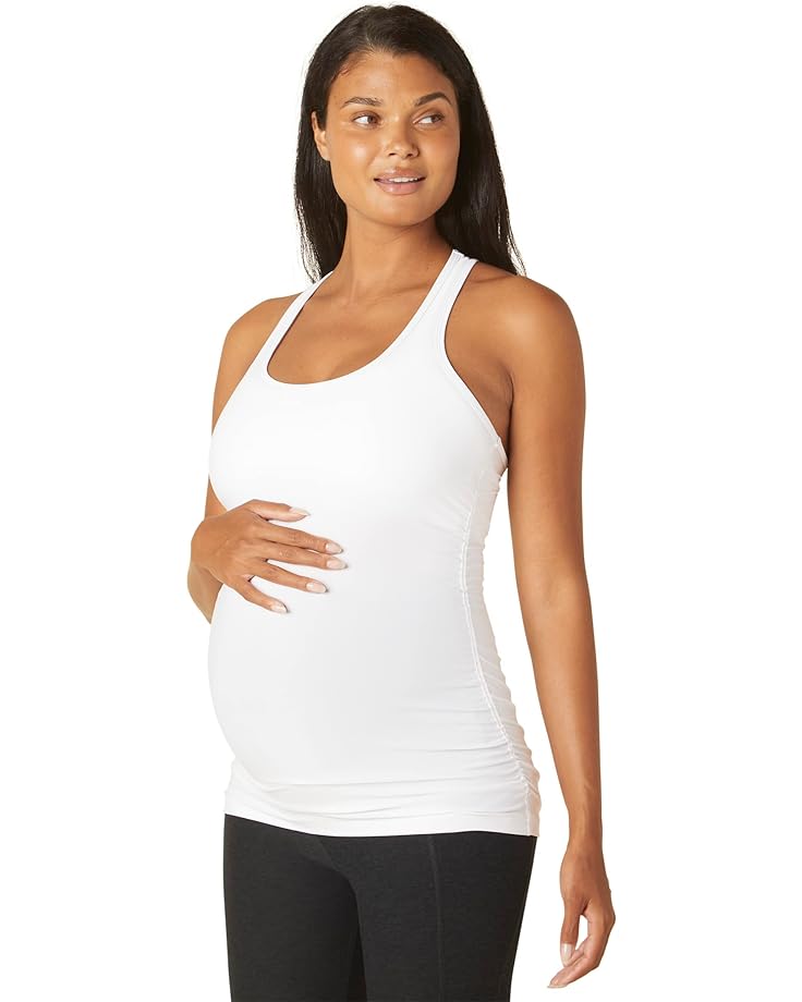 

Топ Beyond Yoga Maternity Travel Racerback Tank, цвет Cloud White