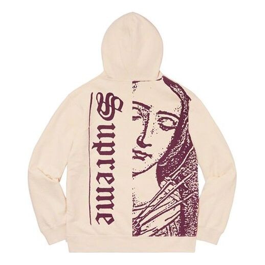 Толстовка mary hooded sweatshirt 'beige purple' Supreme, бежевый — фото 2