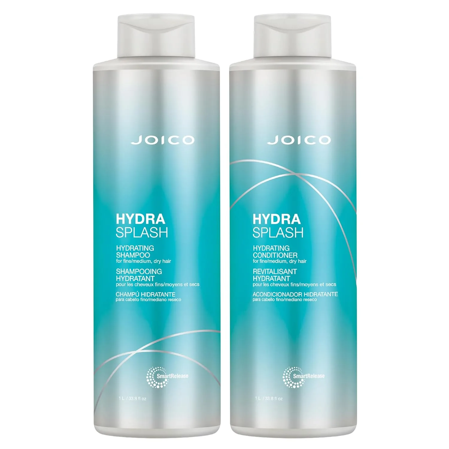 Увлажняющий шампунь и кондиционер Joico HydraSplash | Для тонких, средних и сухих волос | Восстанавливает влагу | Придает увлажнение и мягкость | С морскими водорослями и кокосовой водой