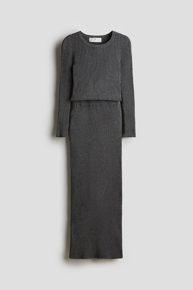 

Комплект из двух предметов: рубашка и юбка H&M, серый