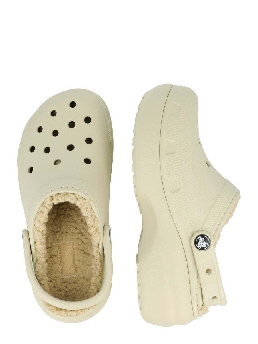 Босоножки на высоком каблуке Crocs Clogs Classic, бежевый — фото 2