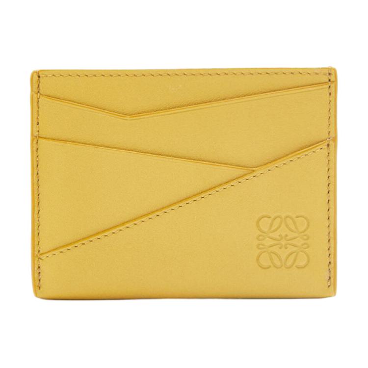 

LOEWE Кардхолдер Puzzle из телячьей кожи мужской желтый