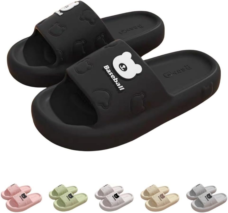 

Милые шлепанцы с медвежонком для женщин Albiva, черный