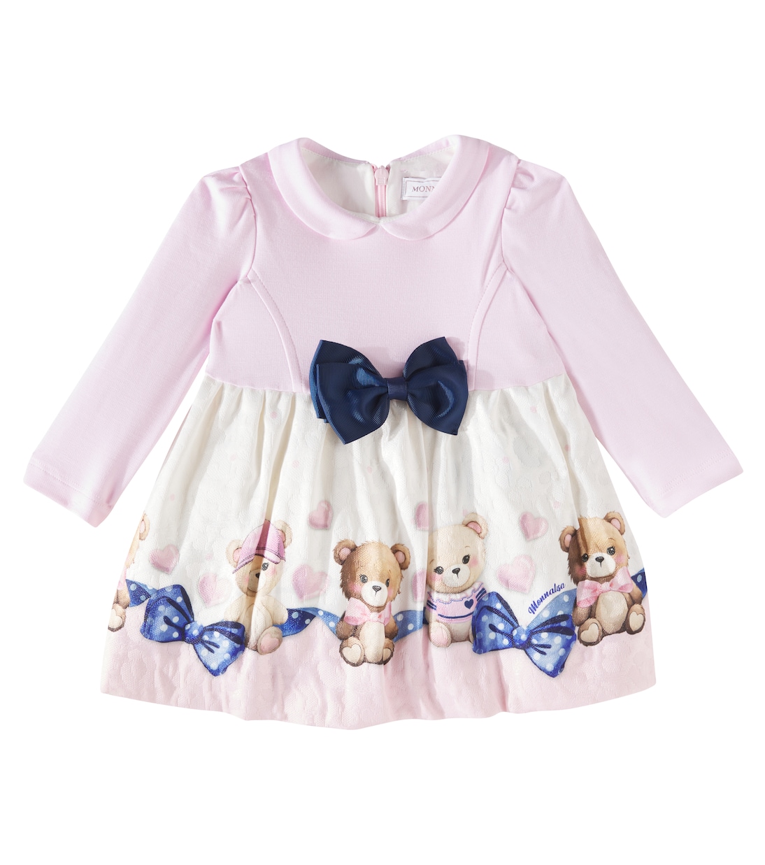 

Платье с рюшами и принтом для младенцев Monnalisa, Panna+Fairytale