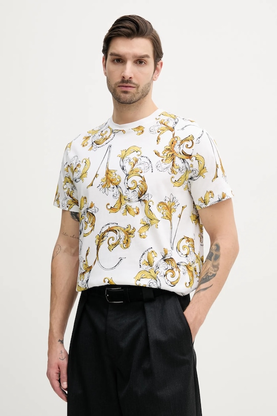 

Хлопковая футболка Versace Jeans Couture, белый