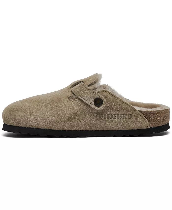 Женские босоножки из замши и кожи от Finish Line Birkenstock, коричневый/бежевый — фото 2