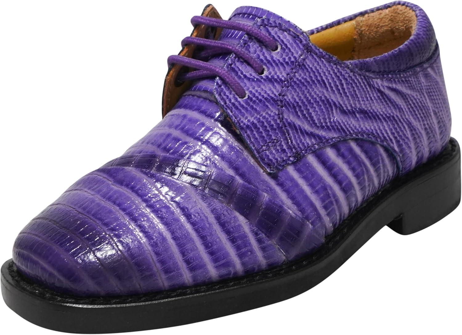 

Детские туфли LIBERTYZENO с животным принтом из натуральной кожи для детей и малышей, оксфорды на шнуровке, для Рождества, фиолетовый