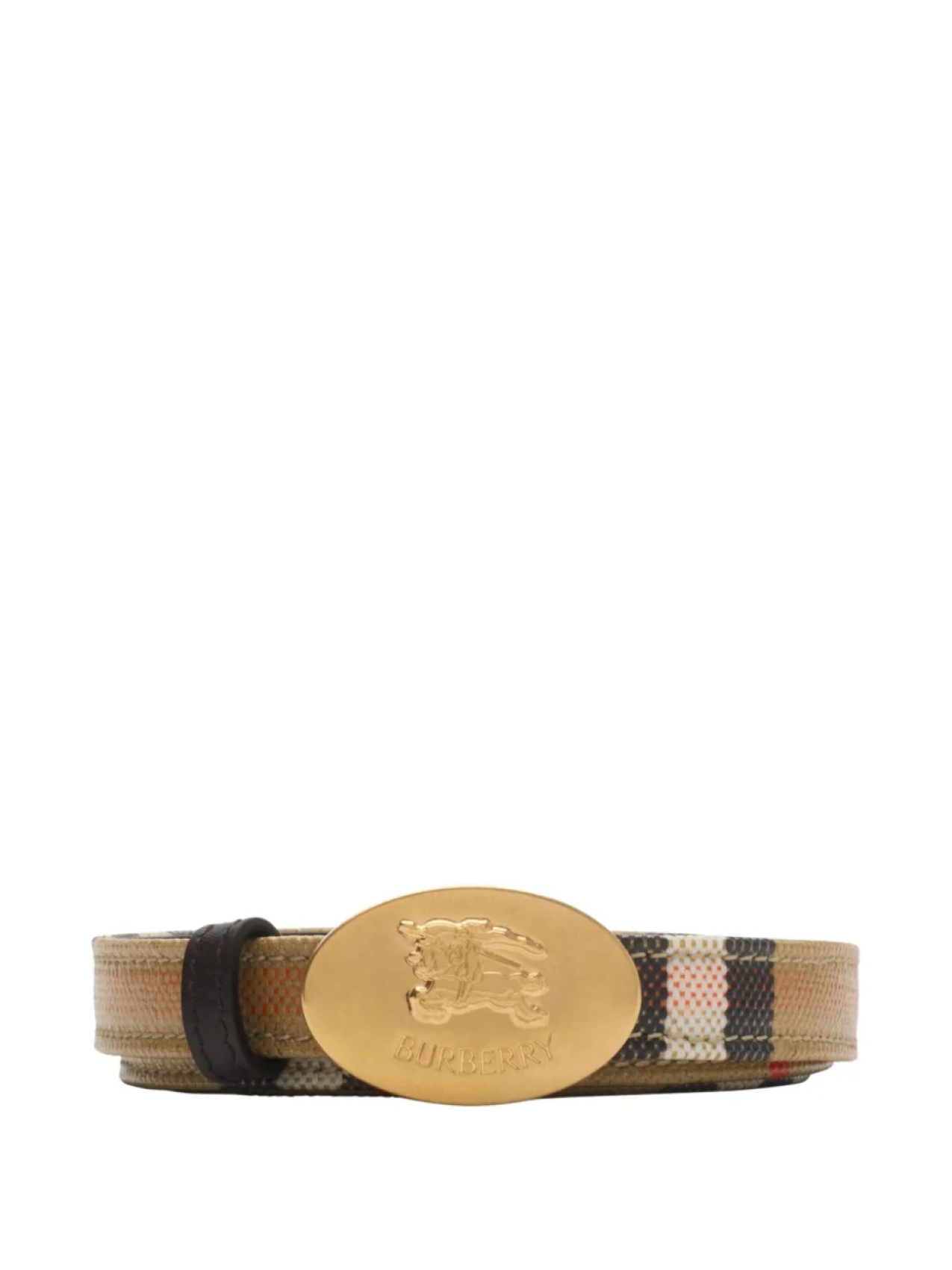 

Burberry ремень Equestrian Knight в клетку, нейтральный