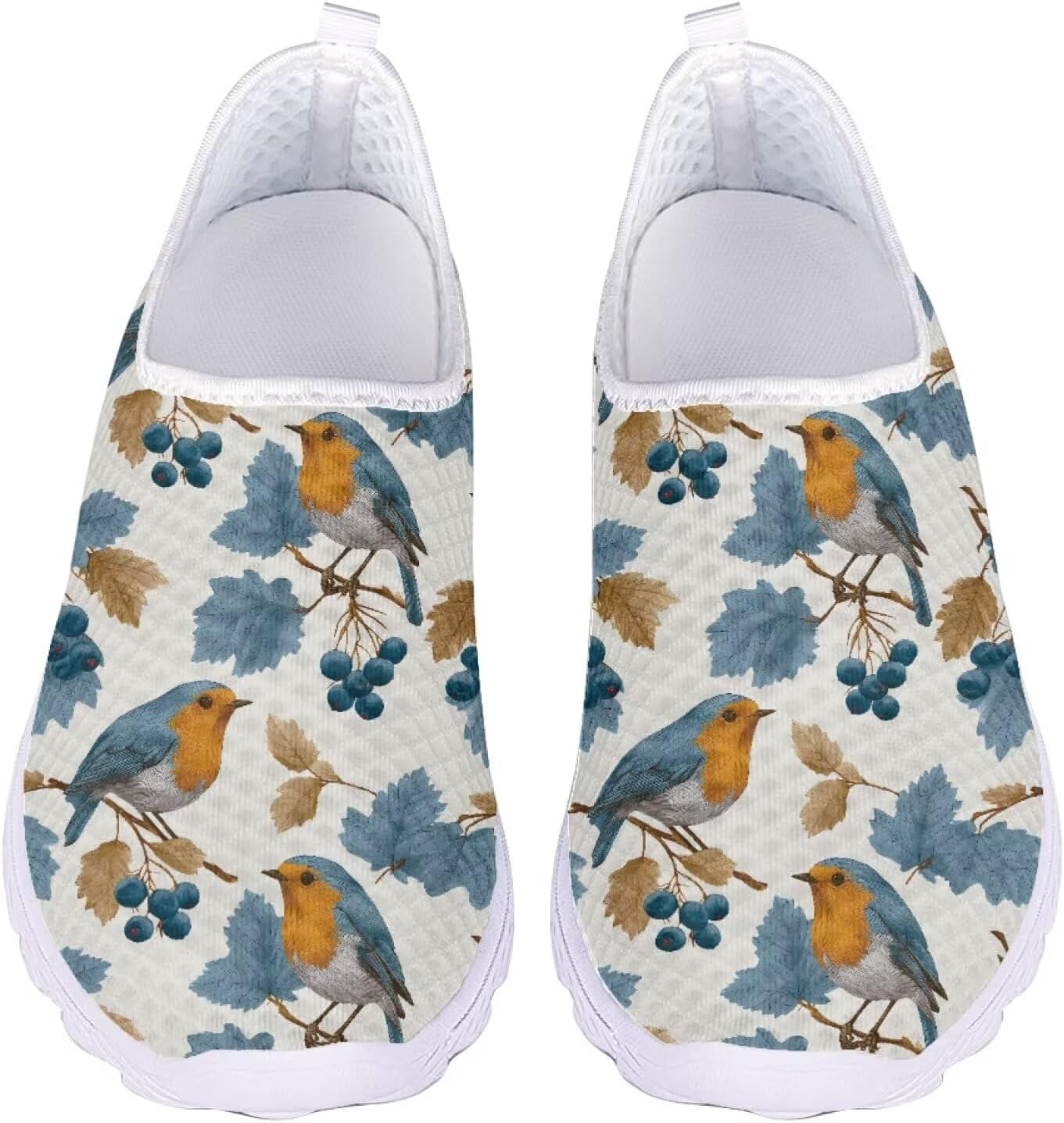 

Кроссовки Jeiento Comfort Slip On для женщин и мужчин с сеткой, дышащие теннисные кроссовки для спорта и бега, повседневные лоферы с бабочкой, Small Bird