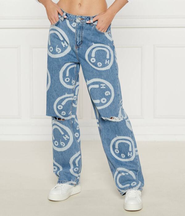 

Джинсы гетара Loose fit Hugo Blue, синий
