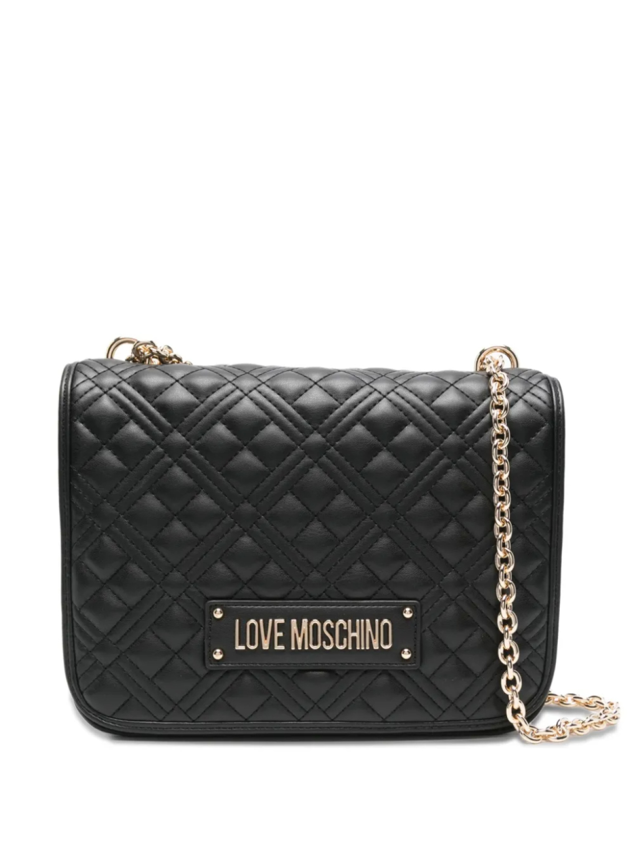 

Стеганая сумка через плечо Love Moschino, черный