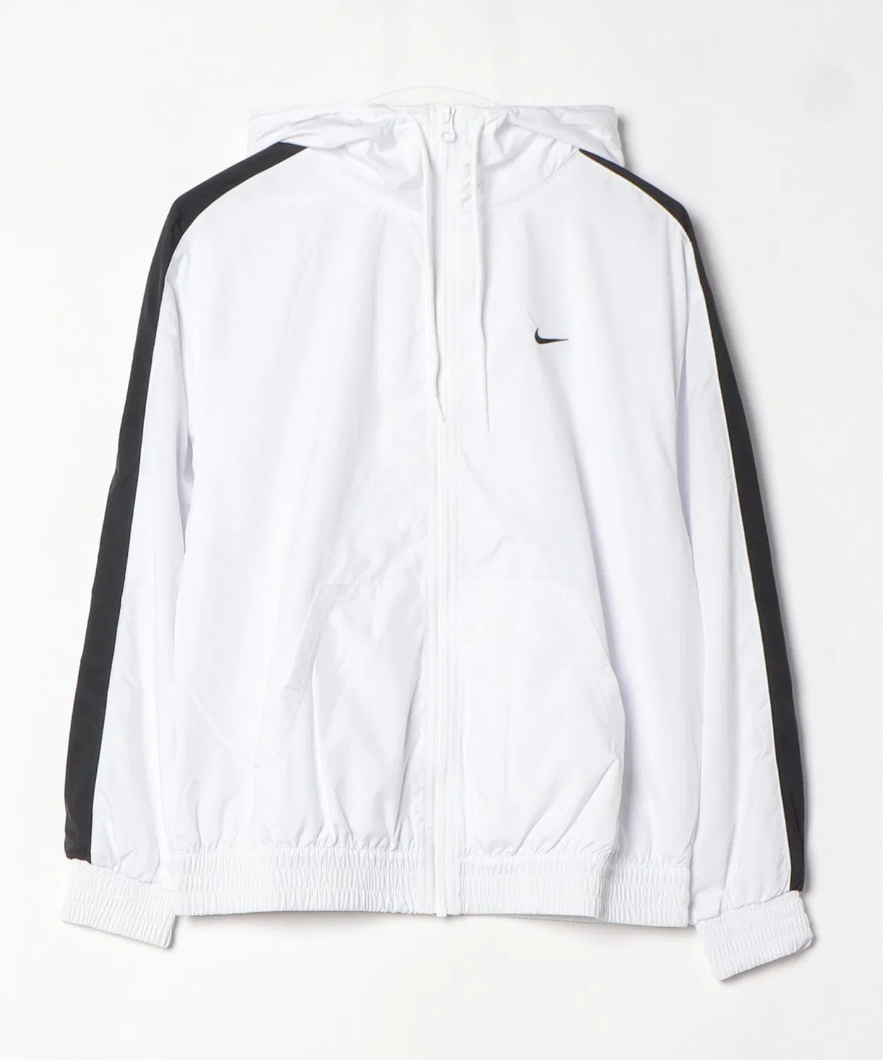Куртка Nike NSW Essential UV Woven Hoodie, белый с чёрным