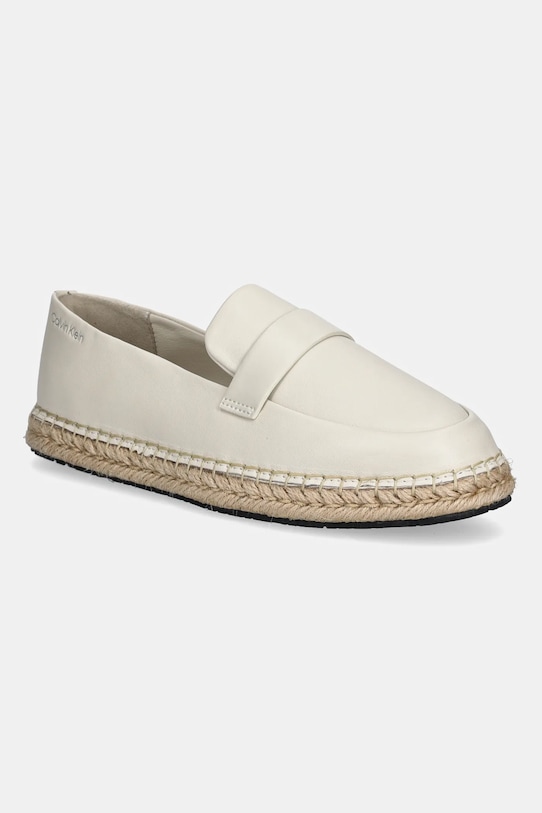 Кожаные эспадрильи Espadrille W/CK HW - LTH Calvin Klein, бежевый