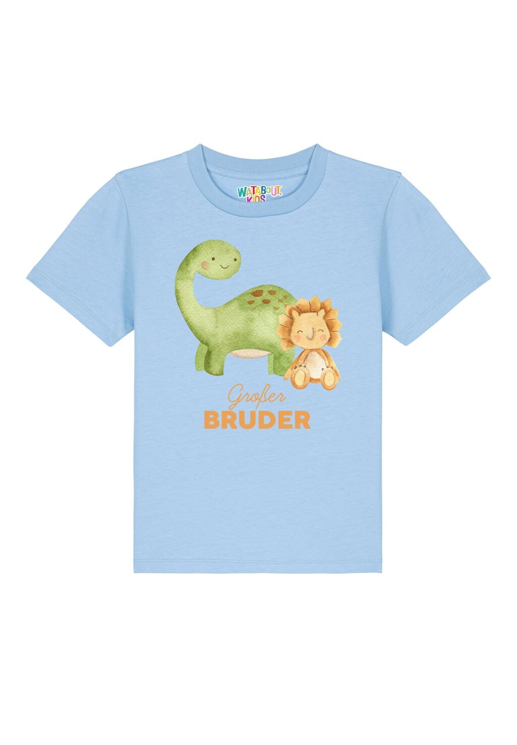 

Футболка с принтом DINOSAURIER watapparel, светло-голубой