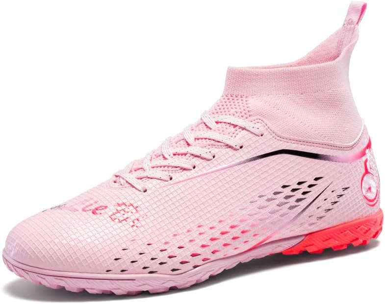 

Футбольные бутсы унисекс - длинные и короткие шипы для оптимальной производительности Pilluren, розовый