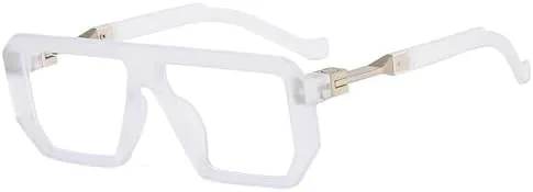 

Ретро-солнцезащитные очки в форме многоугольника и квадрата для женщин, модные очки-гелевые очки, солнцезащитные очки UV400 для мужчин MTZJH, Transparent Clear