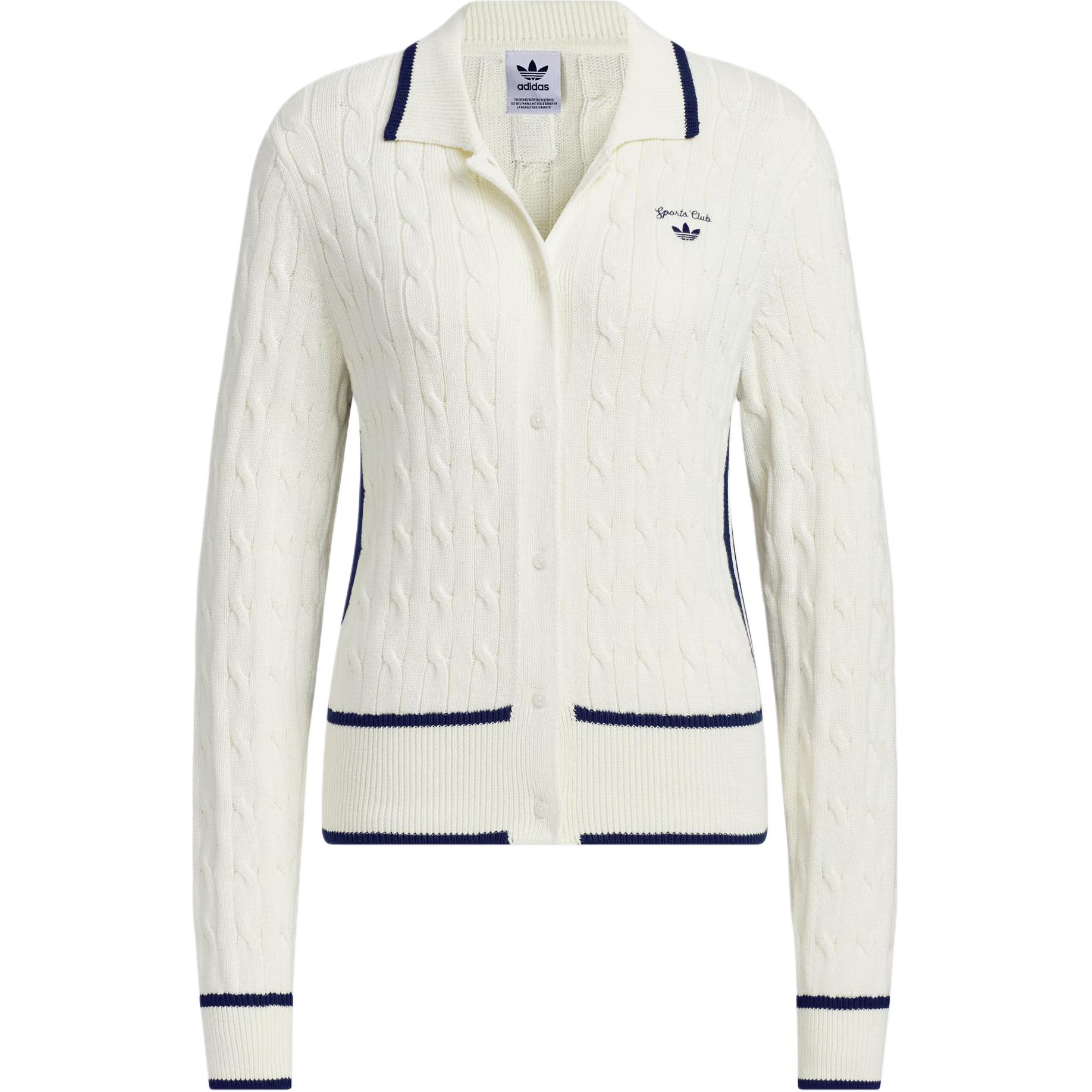 Adidas Originals Ретрокардиган SS25 Sporty Club Топ Женский Jade White