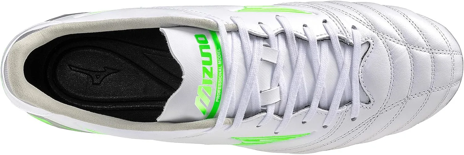 Регбийные бутсы Mizuno Morelia Neo IV Pro для терракоты, белый/зеленый — фото 4