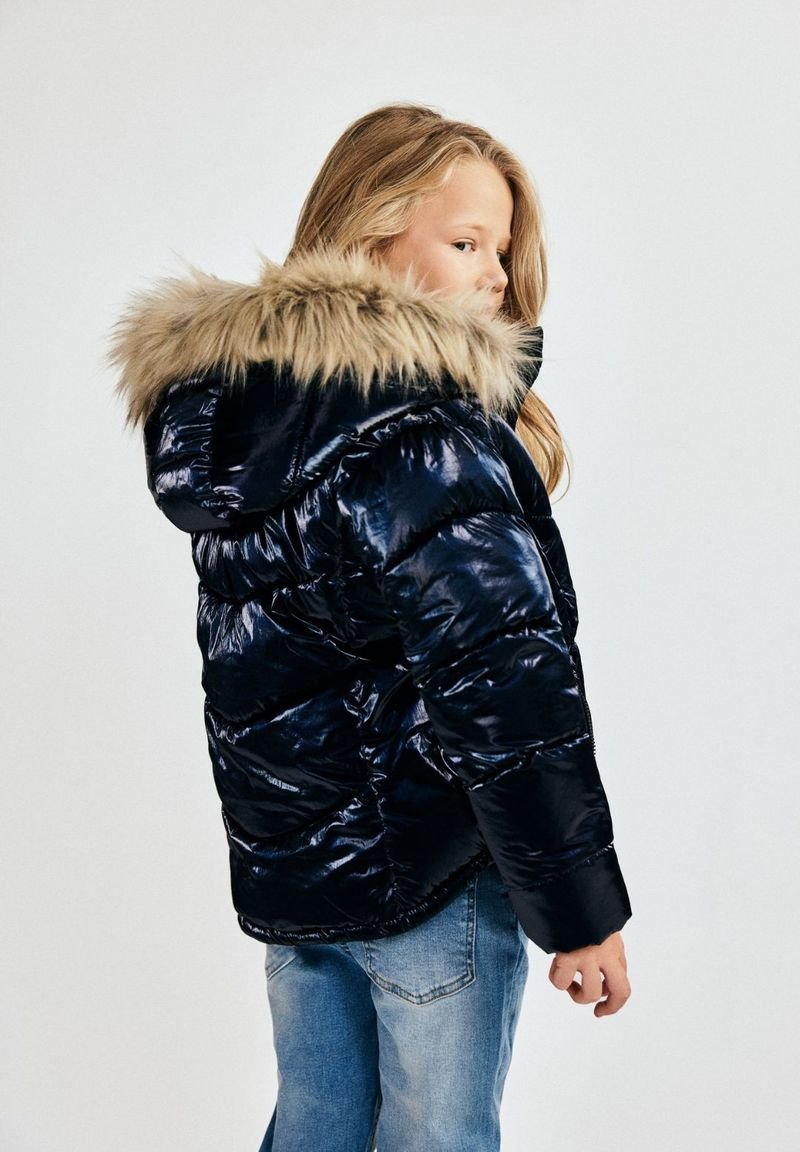 Зимняя куртка MINOTI FIXED FAUX FUR HOOD TRIM, Blue/Dark Blue — фото 2