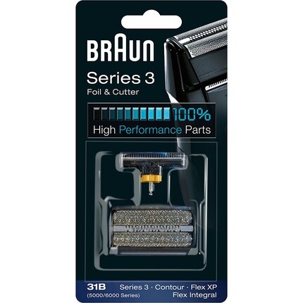 

Запасная бритва Сменная 3 31B сетка и резак 5000/6000 Flex Integral, черный, Braun