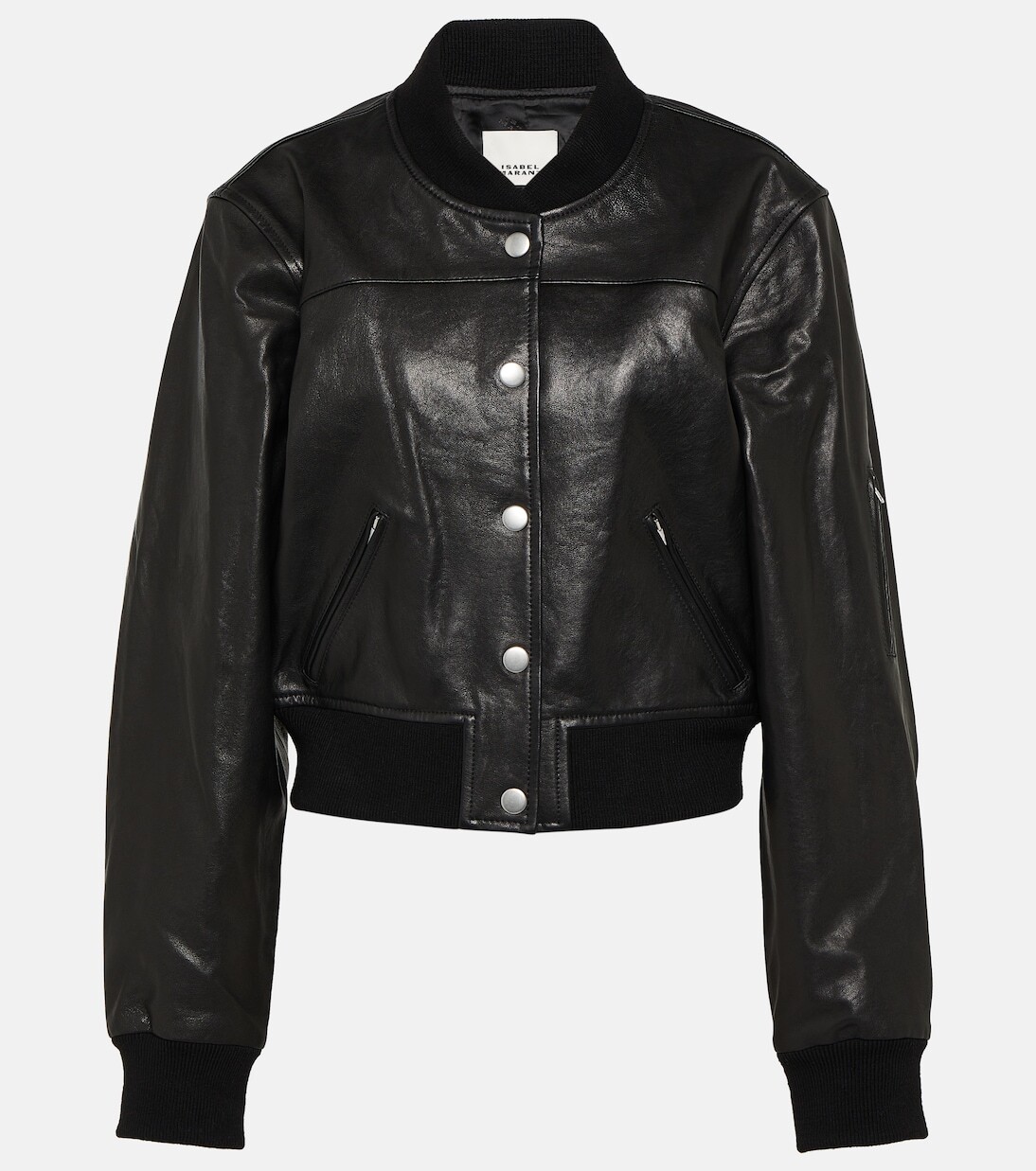 

Кожаный бомбер adriel Isabel Marant, черный