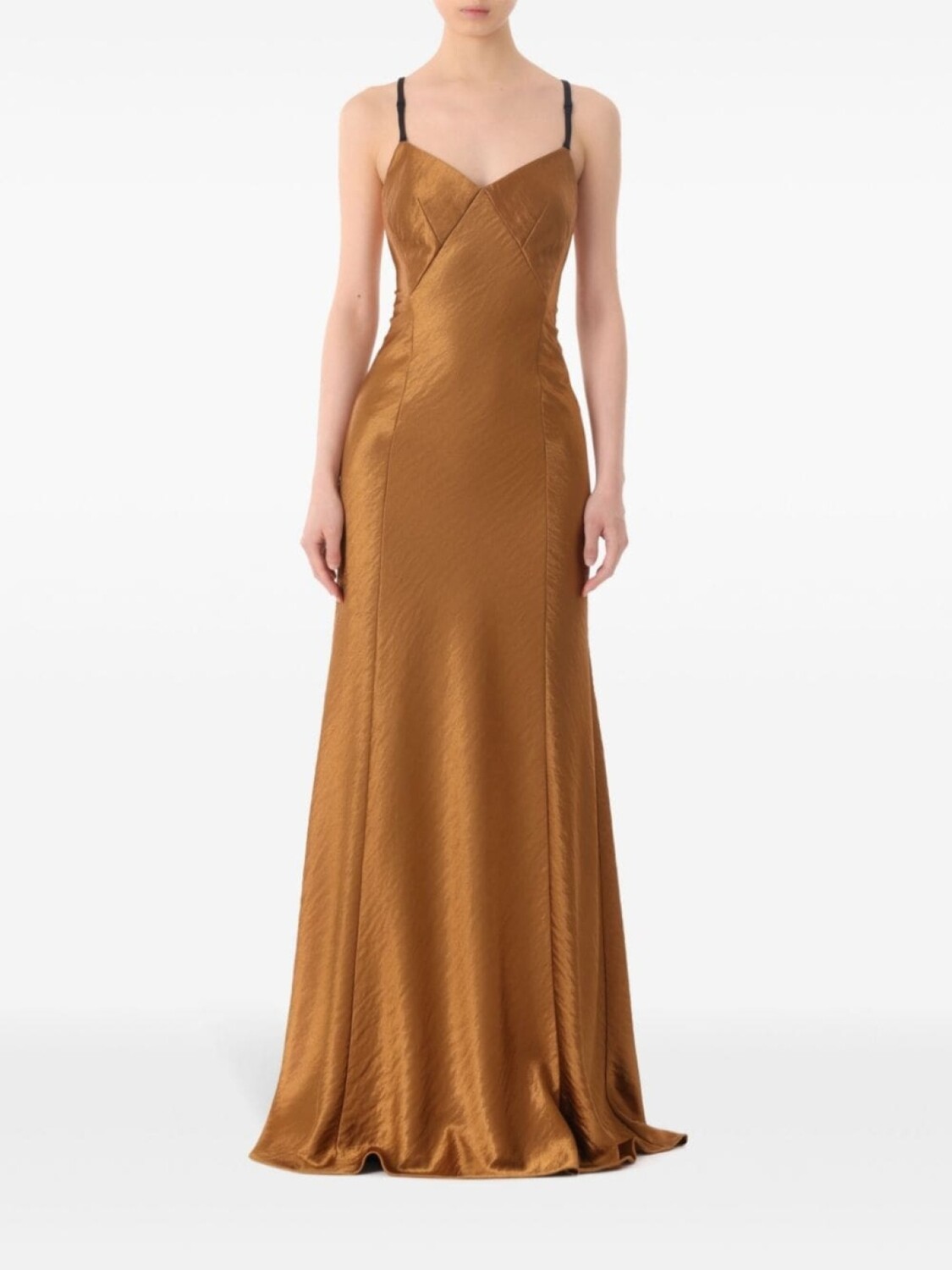 

Jason Wu Collection атласное платье с глубоким вырезом на спине, коричневый