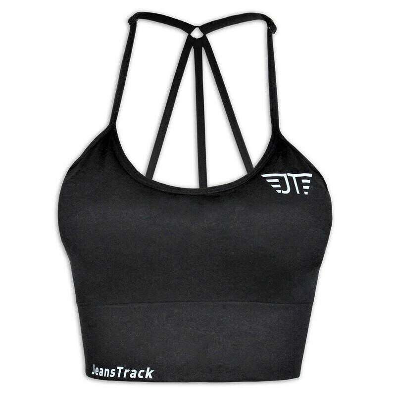 

JeansTrack Черный женский спортивный топ