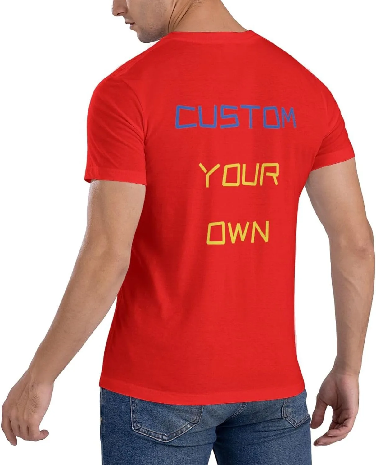 Футболка Customized с принтом спереди и сзади, Cotton, с фото и текстом — фото 2