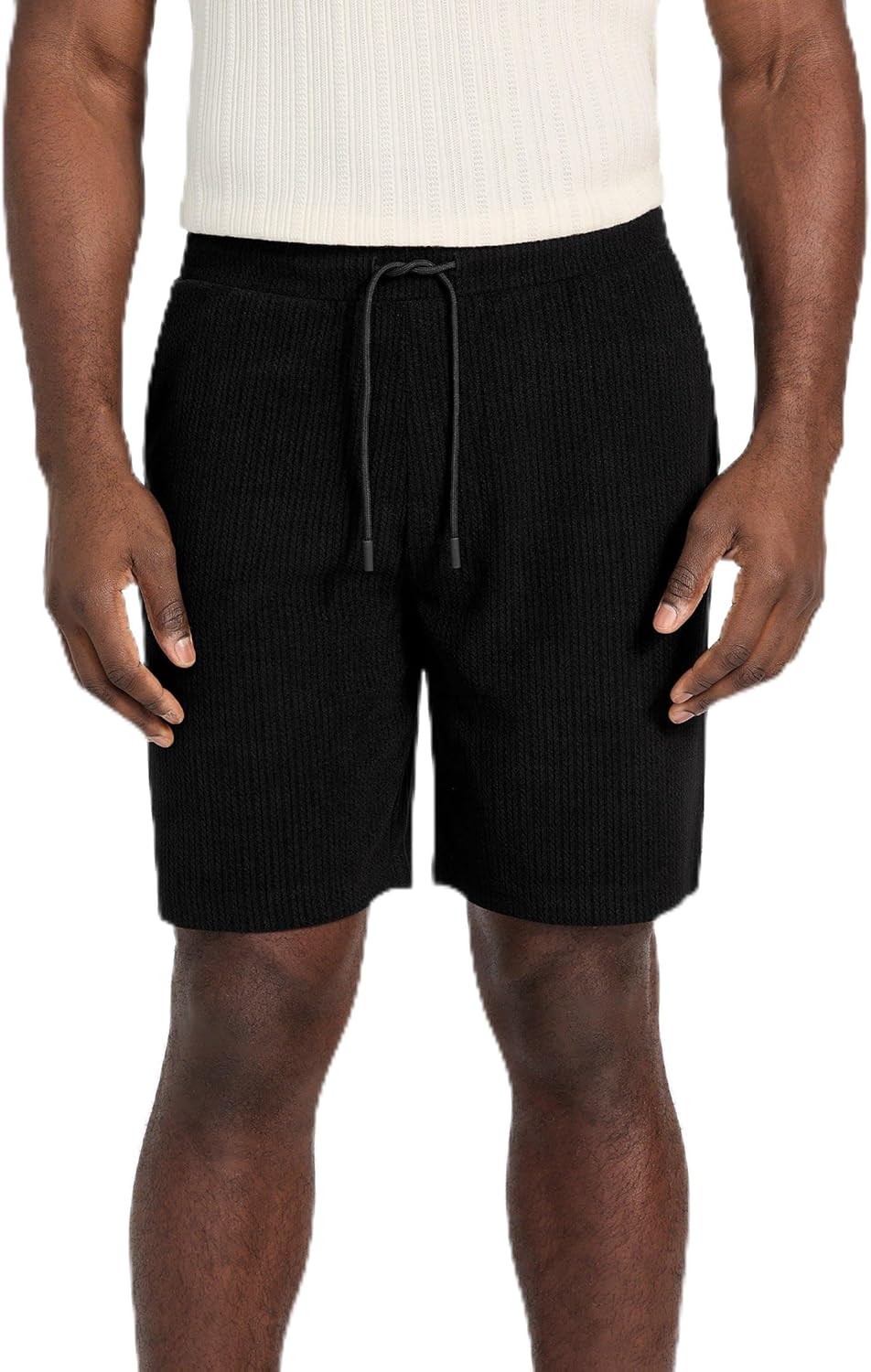 

GUESS Мужские шорты Baron Textured Knit, Black