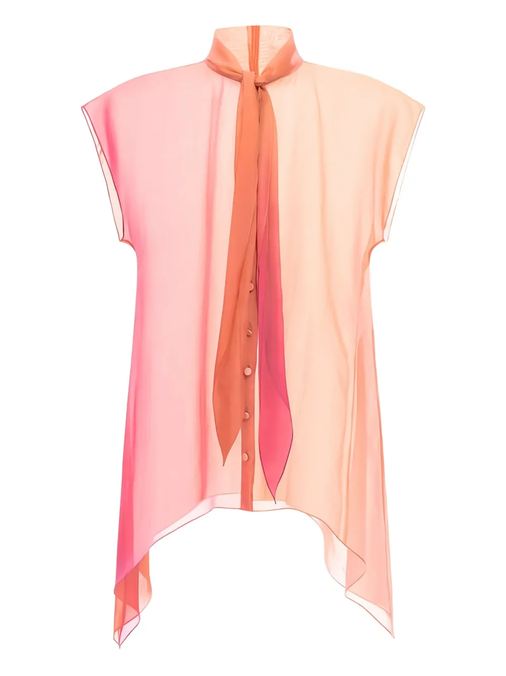 

Блузка с завязками на воротнике Roberto Cavalli, розовый