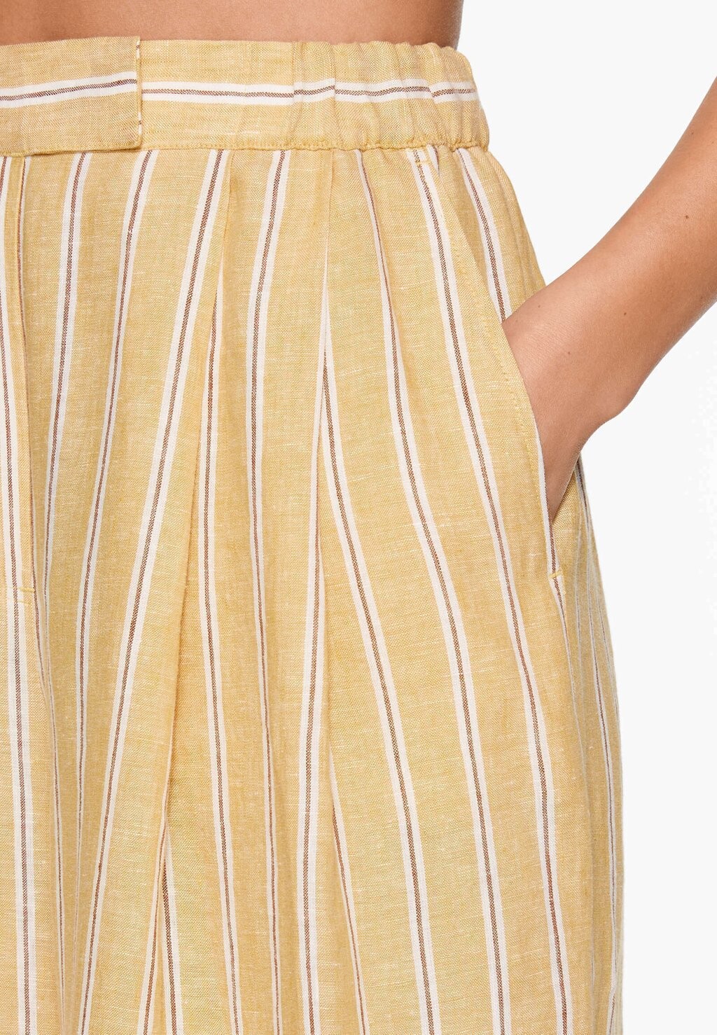 

Брюки Tailored-Fit Striped OYSHO, желтые