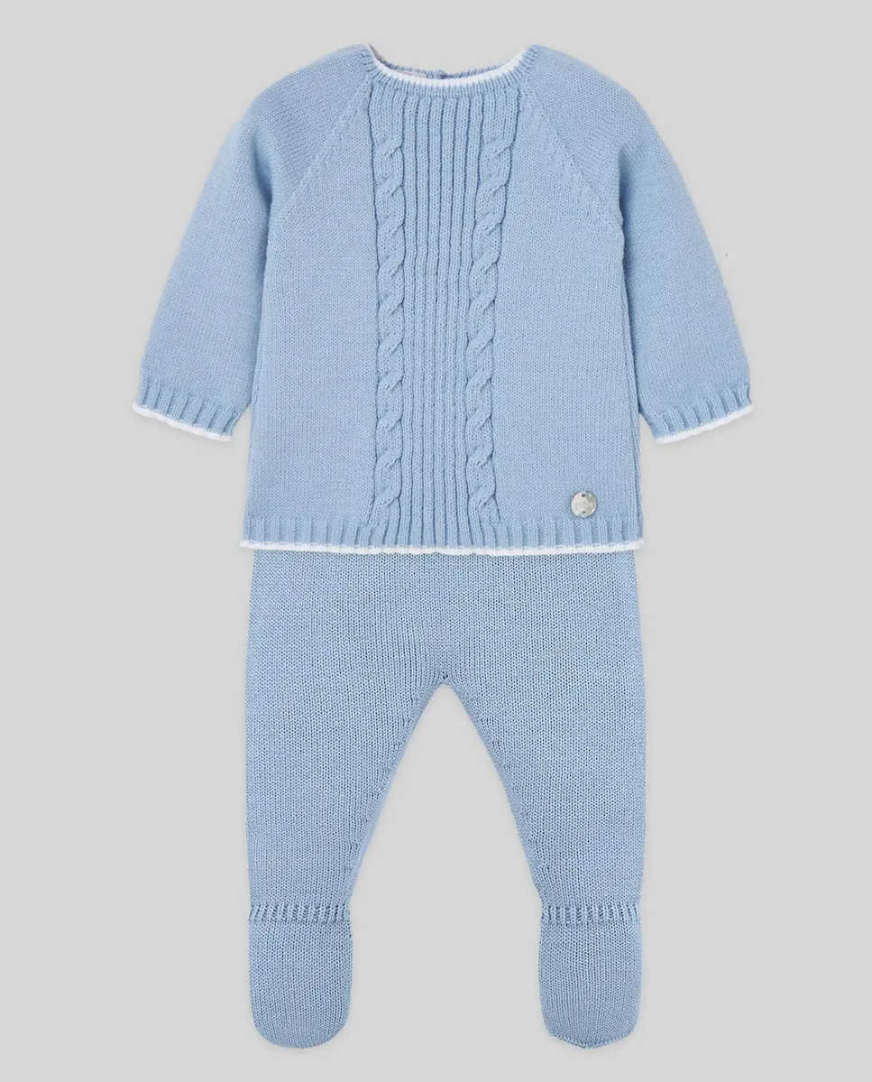 

Комплект вязаной одежды для младенца, коллекция, подарок PAZ Rodríguez, светло-голубой