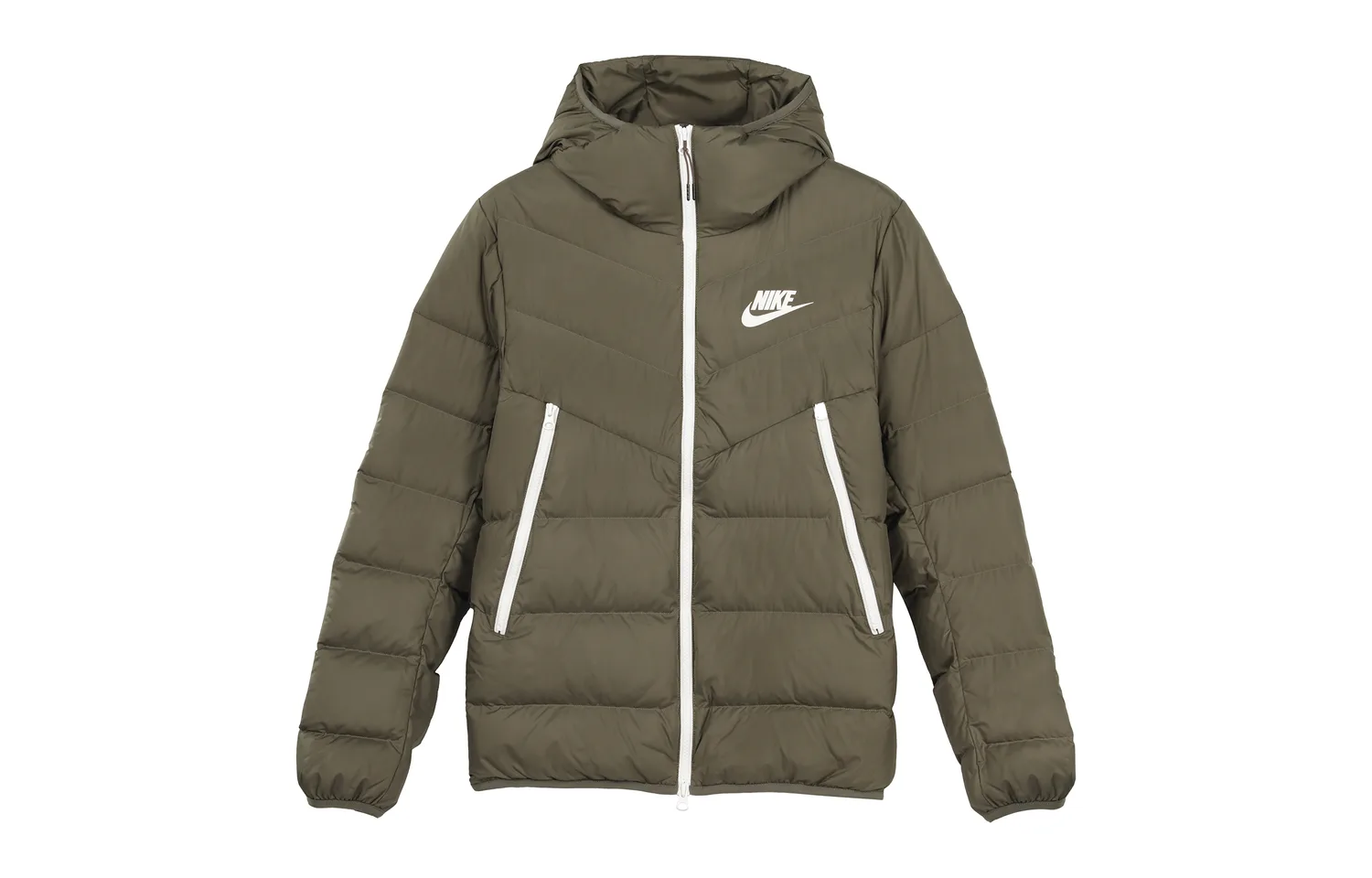 Nike Зимняя пуховая куртка для мужчин зеленая — фото 2