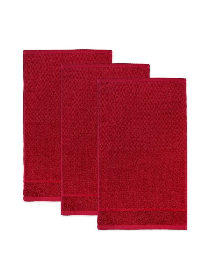 

Гостевое полотенце frottana Pearl 3er Pack, цвет ruby