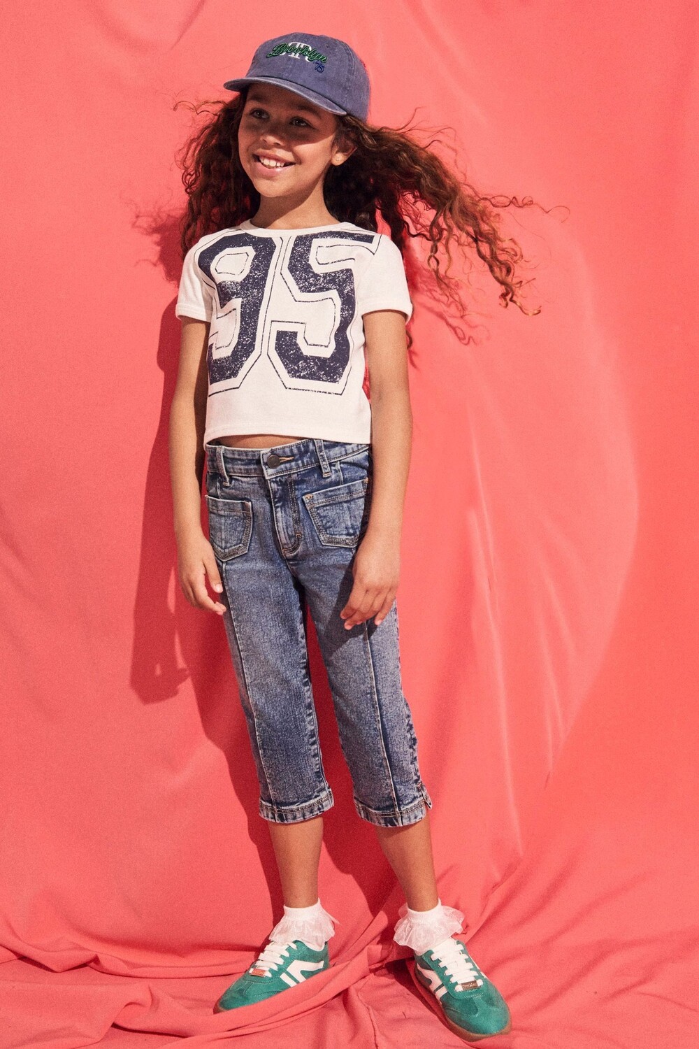 

Джинсы с педалью для девочек River Island, синий